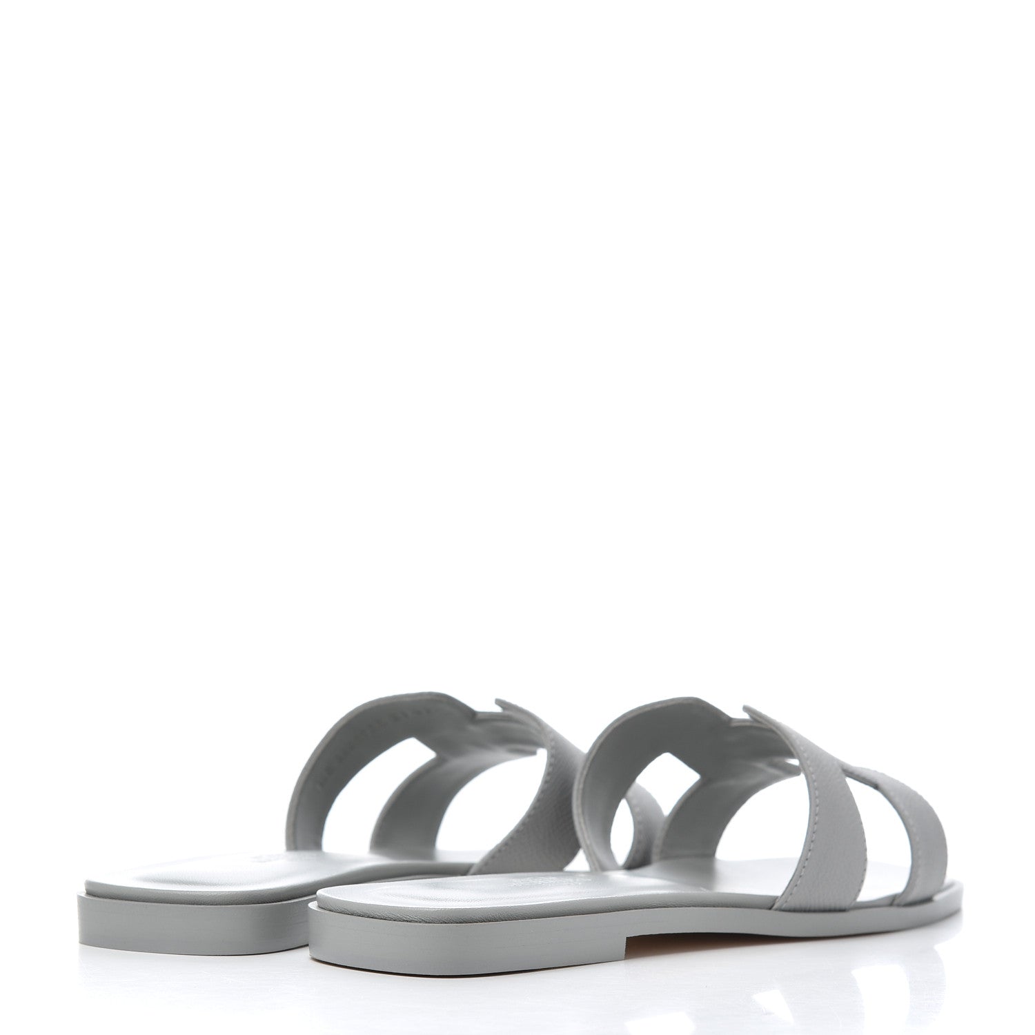 Hermes Epsom Oran Sandals 37.5 Bleu Glacier 4 of 12