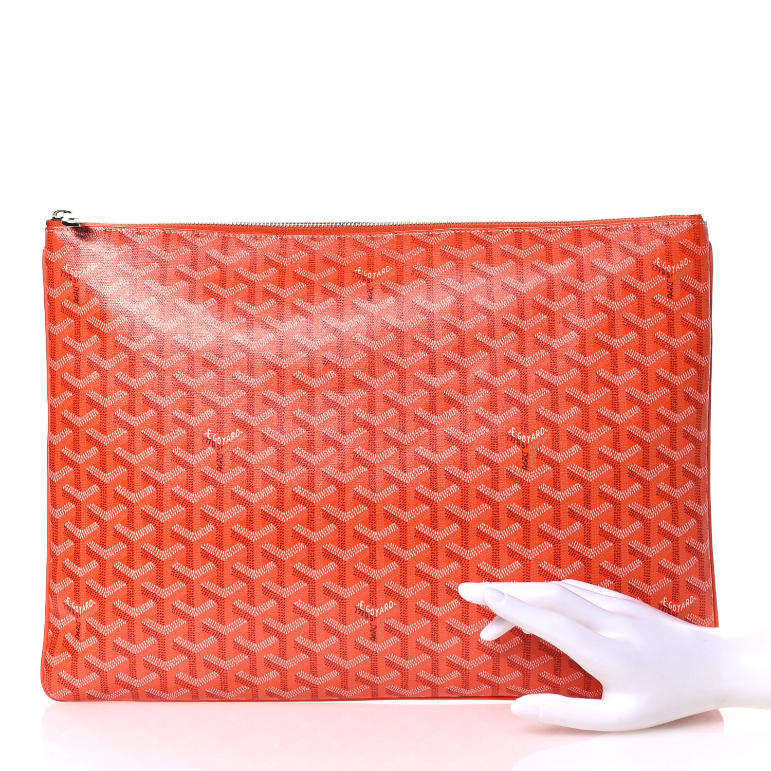 Goyard Goyardine Senat Pochette GM Orange 2 of 6