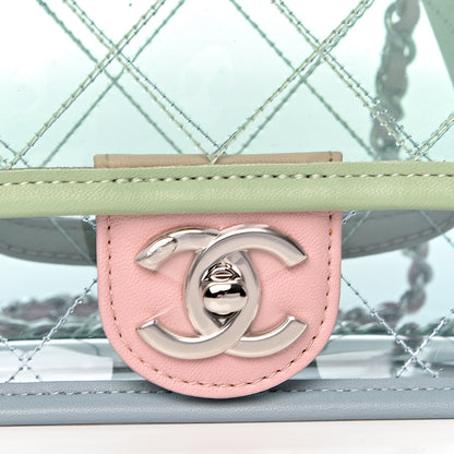 Chanel Lambskin PVC Quilted Mini Coco Splash Flap Blue Green 10 of 11