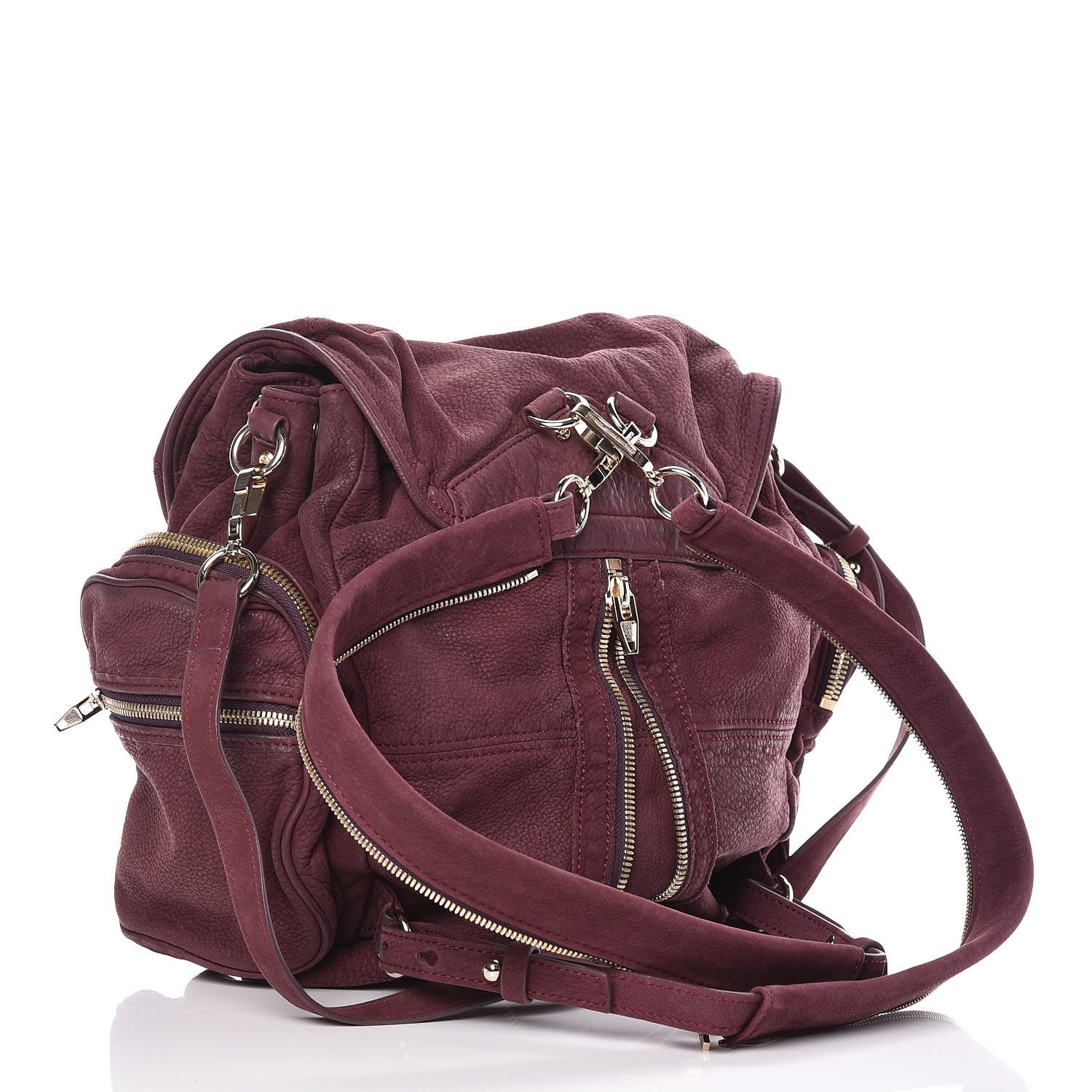 Alexander Wang Nubuck Marti Backpack Bag Burgundy 4 of 12