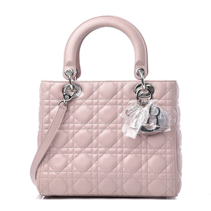 Christian Dior Lambskin Cannage Medium Lady Dior Light Pink 1 of 15