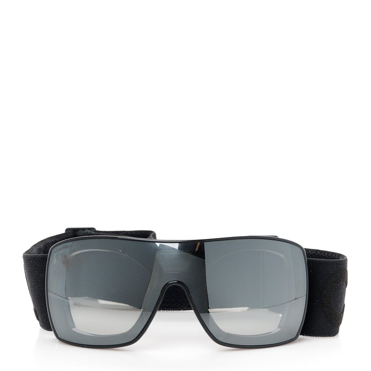 Acetate Technical Shield Sunglasses Black