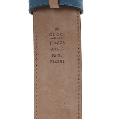 Gucci Guccissima Signature Interlocking G 40mm Belt 95 38 Deep Cobalt 3 of 3