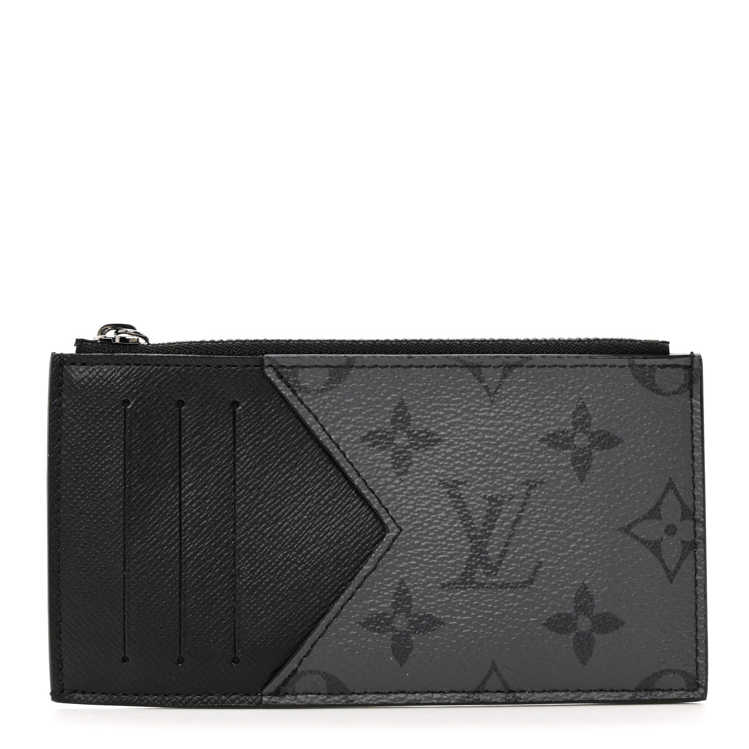 Louis Vuitton Reverse Monogram Eclipse Taiga Coin Card Holder 1 of 6