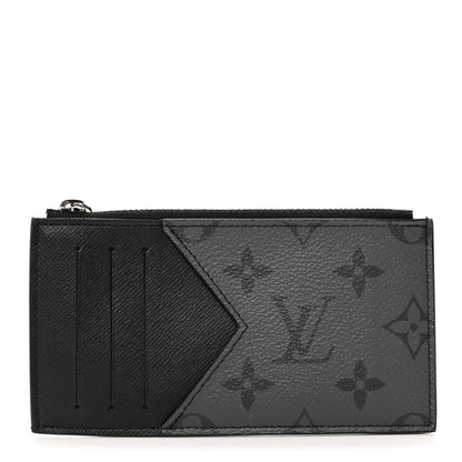 Louis Vuitton Reverse Monogram Eclipse Taiga Coin Card Holder 1 of 6