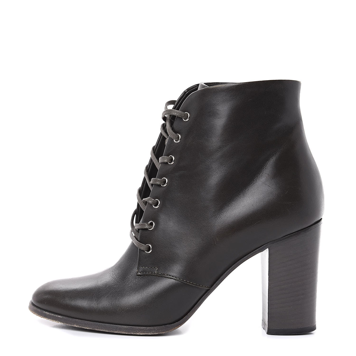 Chanel Lambskin CC Short Boots 37.5 Dark Grey 1 of 10