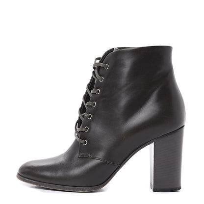 Chanel Lambskin CC Short Boots 37.5 Dark Grey 1 of 10