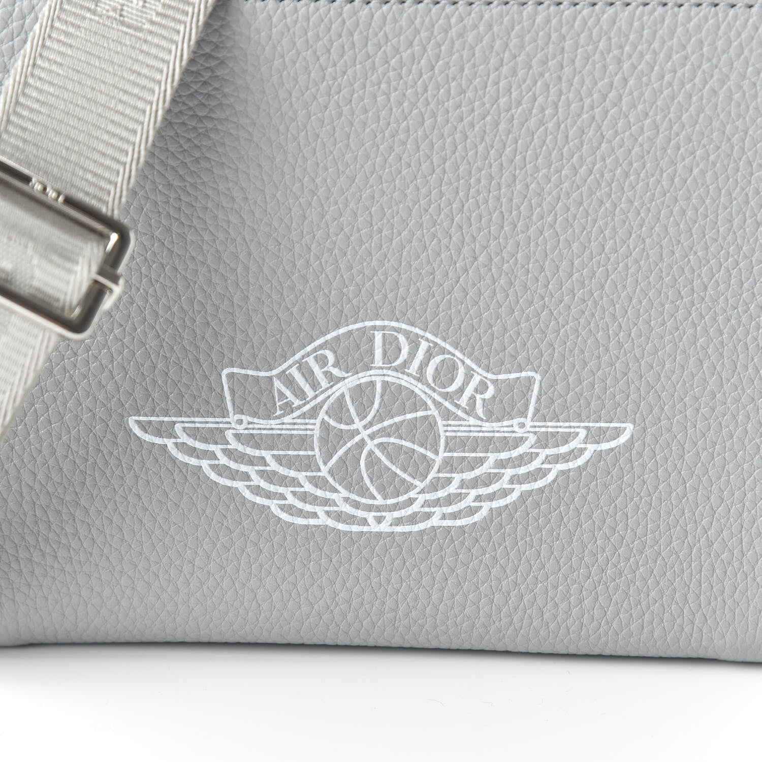 Christian Dior X AIR JORDAN Grained Calfskin Crossbody Grey 10 of 11