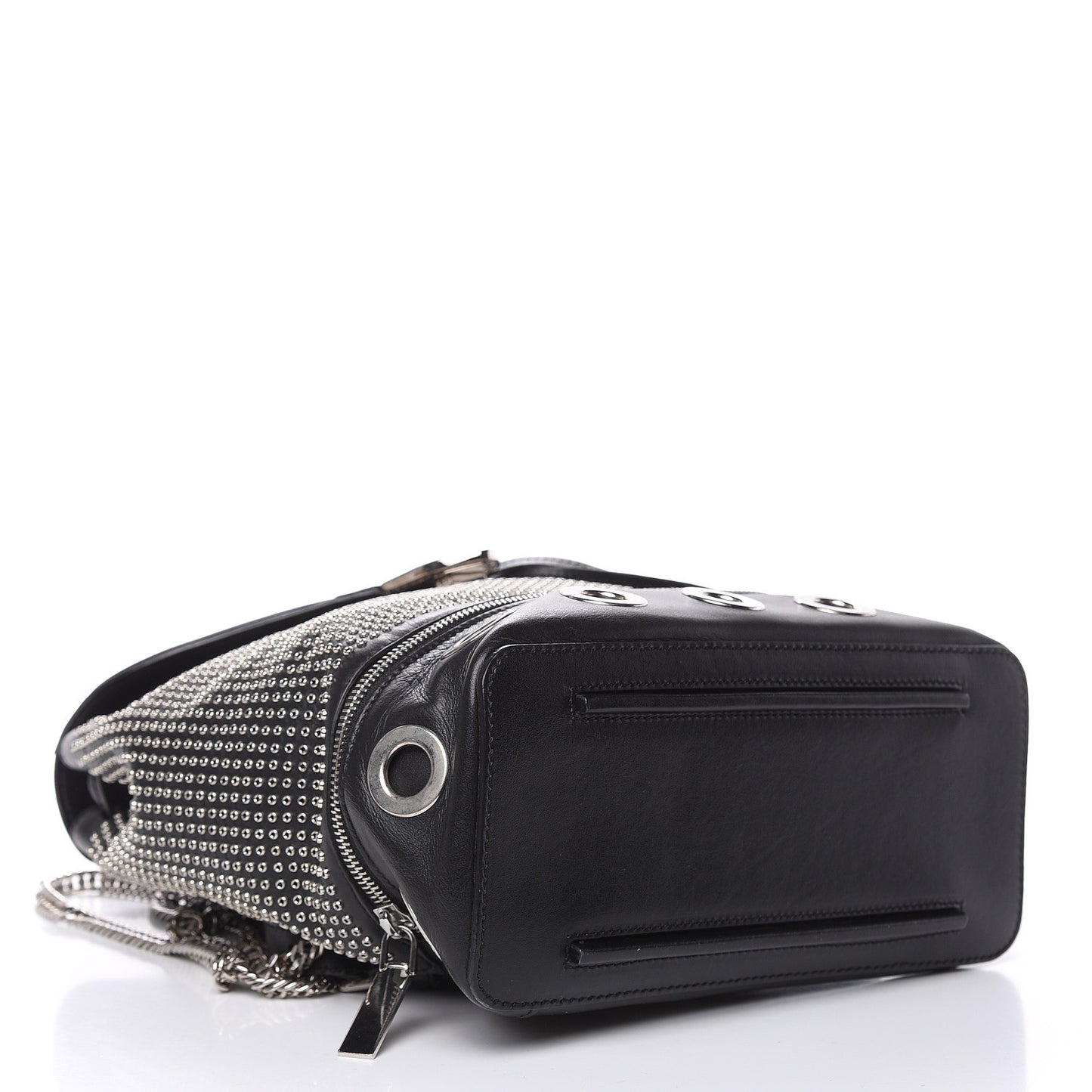 Calfskin Grommet Backpack Black