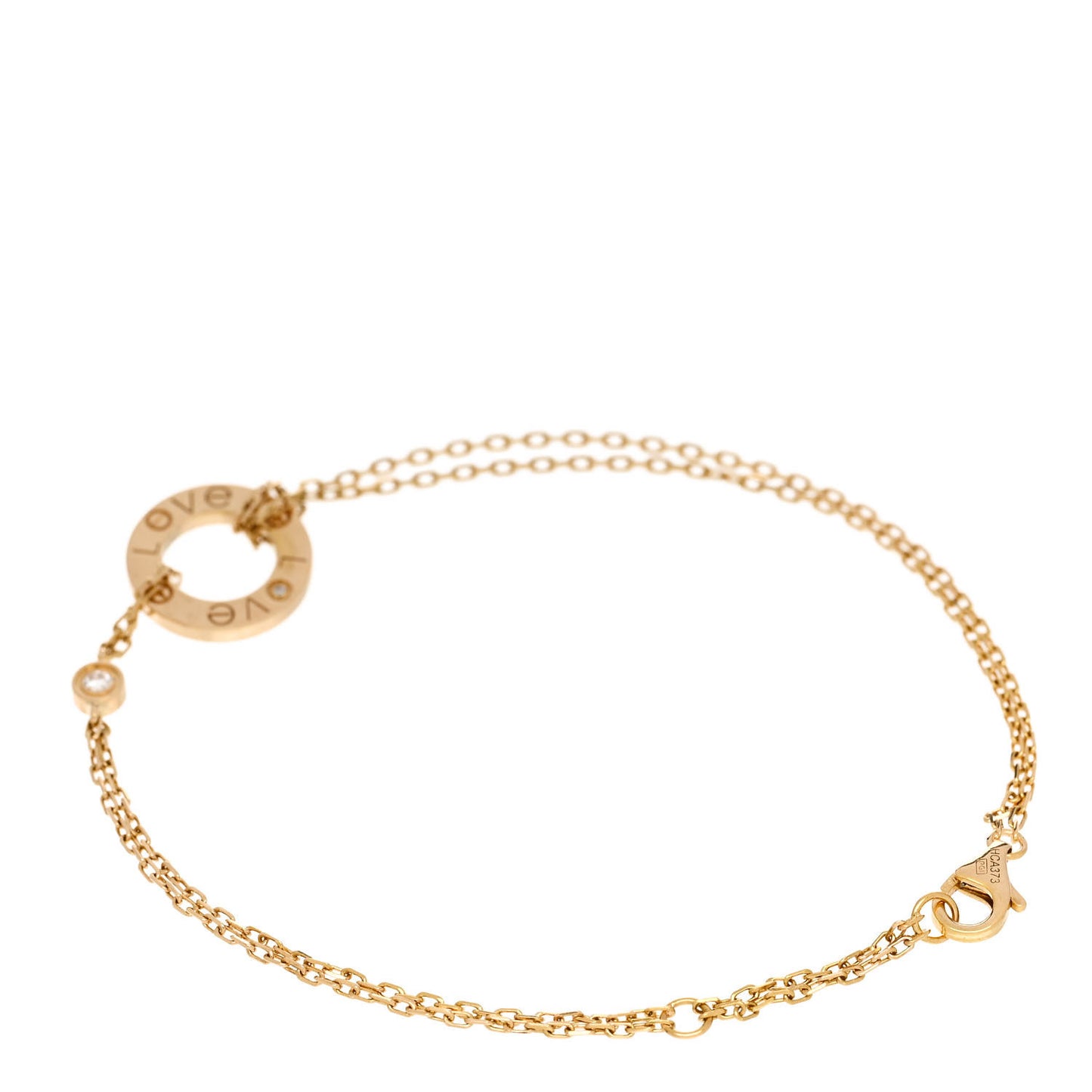 18K Yellow Gold Diamond Love Bracelet
