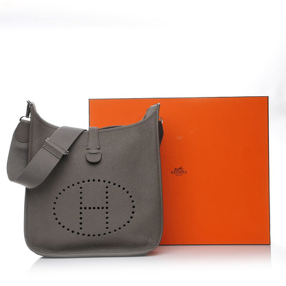 Hermes Taurillon Clemence Evelyne III GM Etain 2 of 8