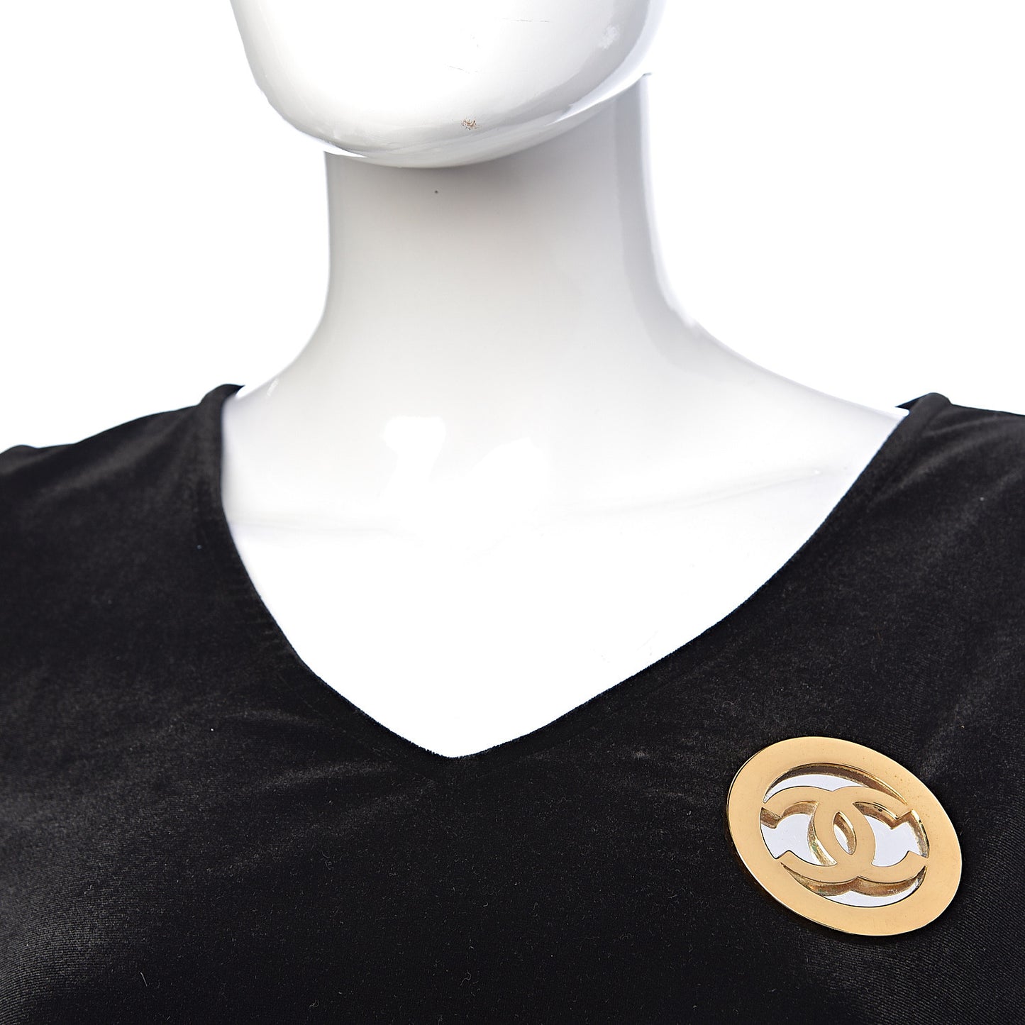 Large CC Brooch Gold