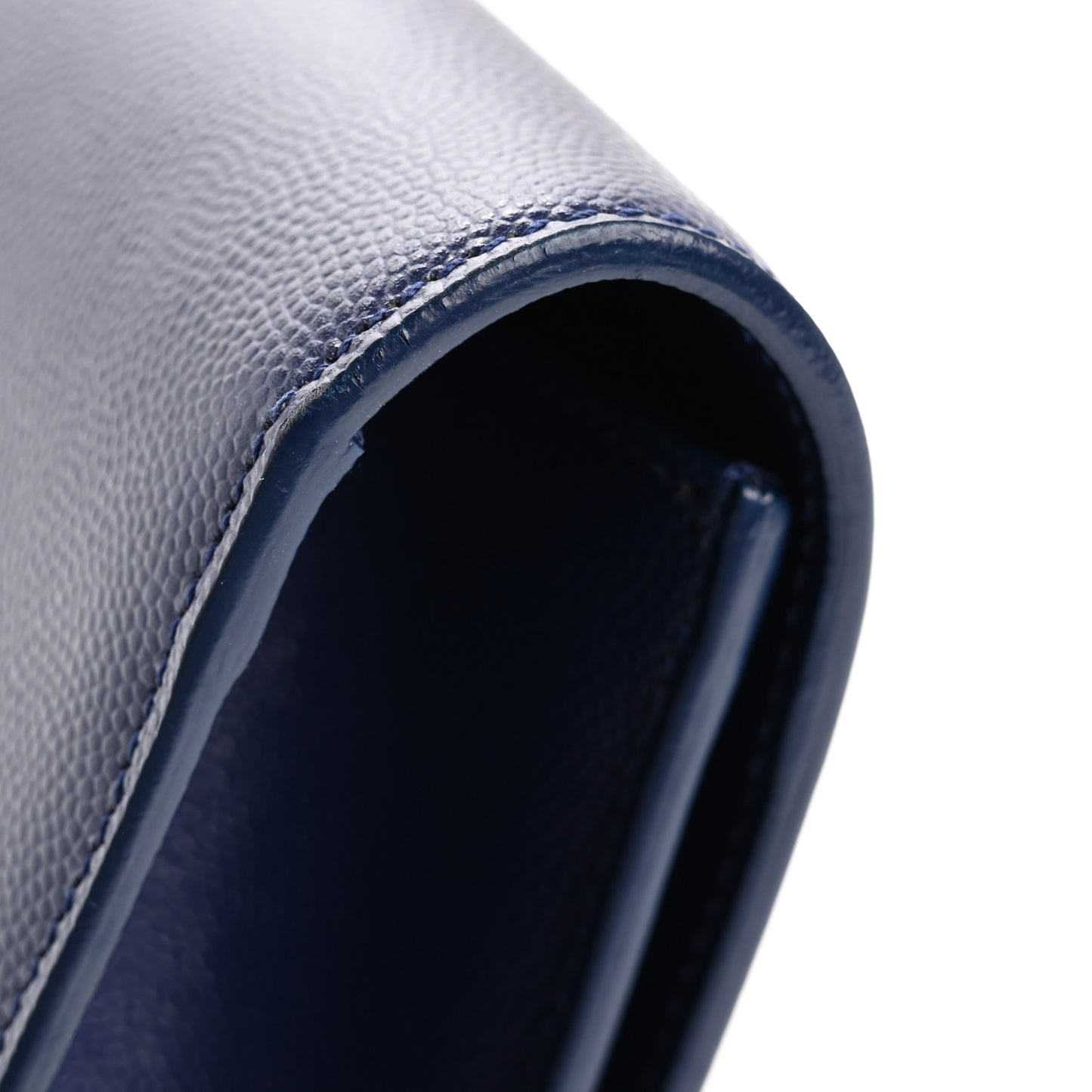 Grain De Poudre Classic Monogram Cassandre Clutch Deep Marine