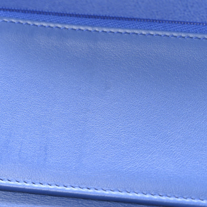 Chanel Caviar Quilted Studded CC Medium Flap Wallet Blue 12 of 13