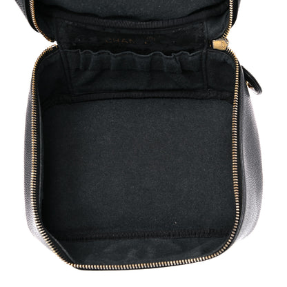 Chanel Caviar CC Vanity Cosmetic Case Black 5 of 16