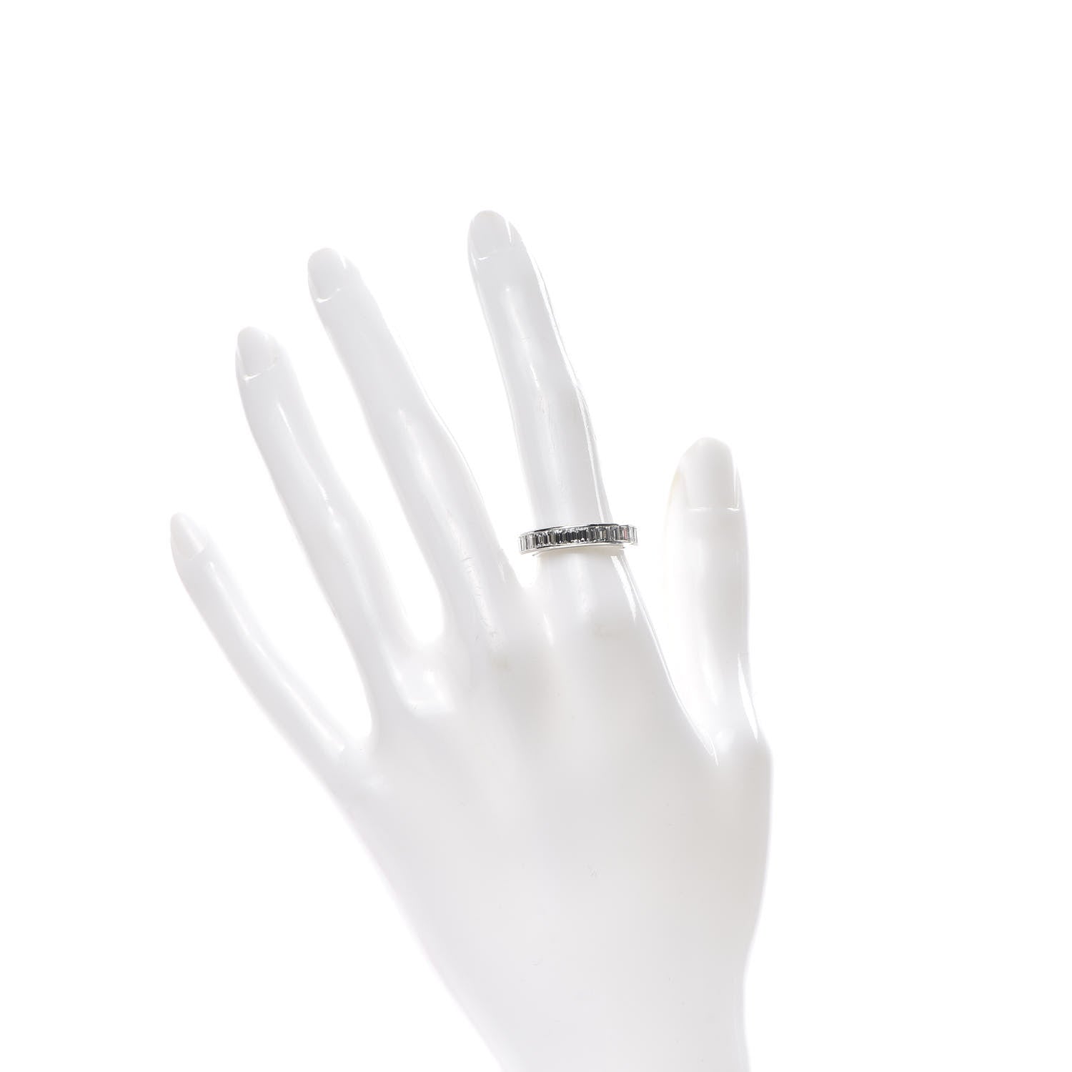 Tiffany Platinum Diamond 3mm Channel-Set Eternity Band Ring 51 5.75 2 of 5