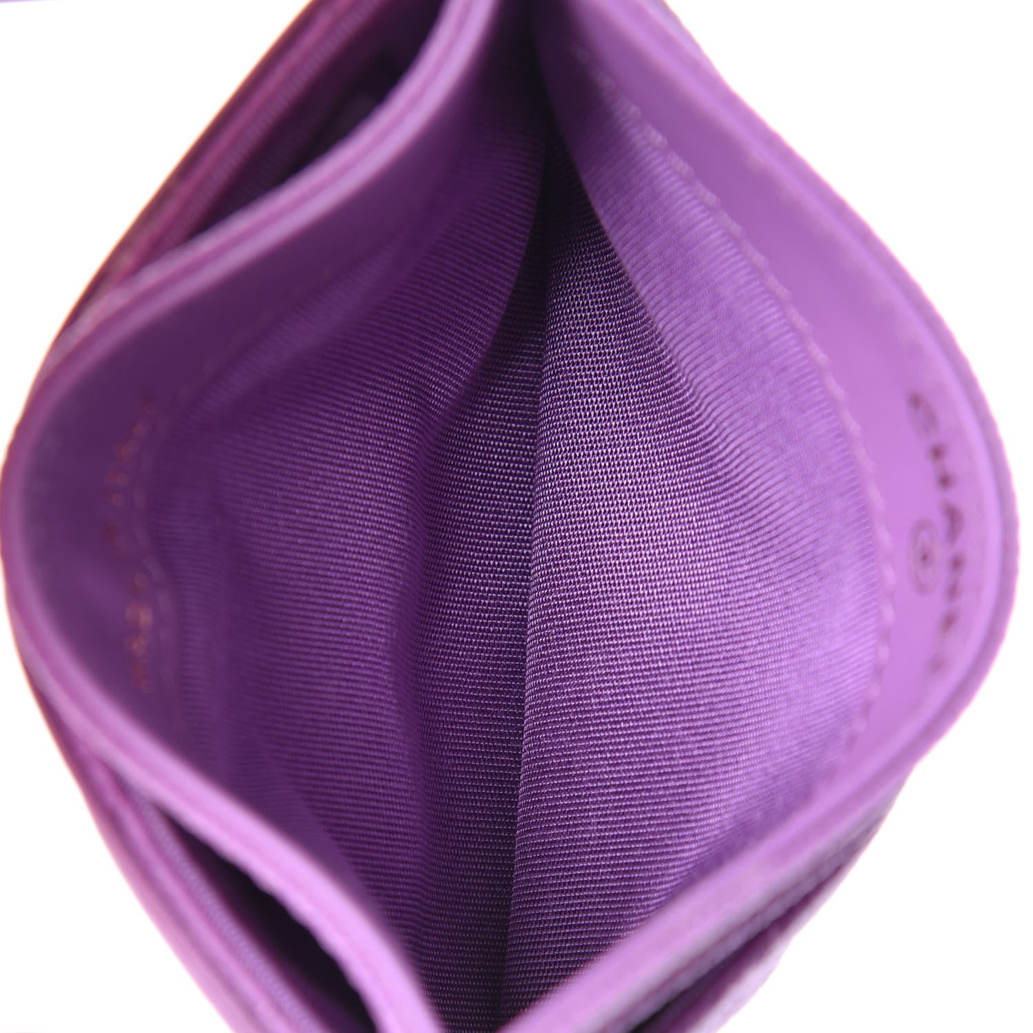 Chanel Caviar Quilted Filigree Card Holder Purple 5 of 8