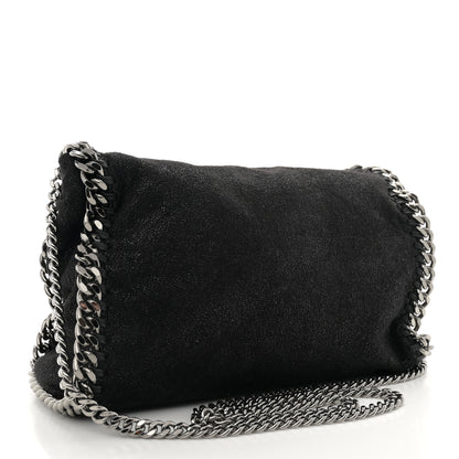 Stella McCartney Shaggy Deer Mini Falabella Fold Over Tote Black 3 of 9