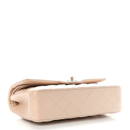 Chanel Iridescent Calfskin Quilted Medium Double Flap Beige 4 of 10