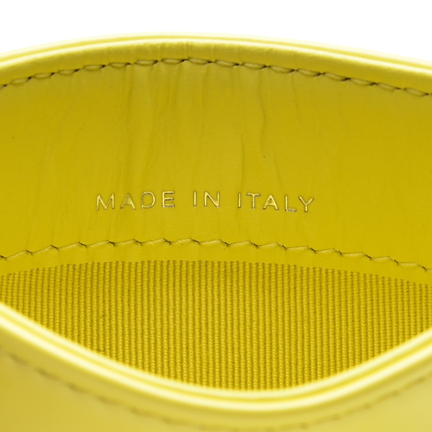 Chanel Patent Quilted Card Holder Yellow 7 of 8