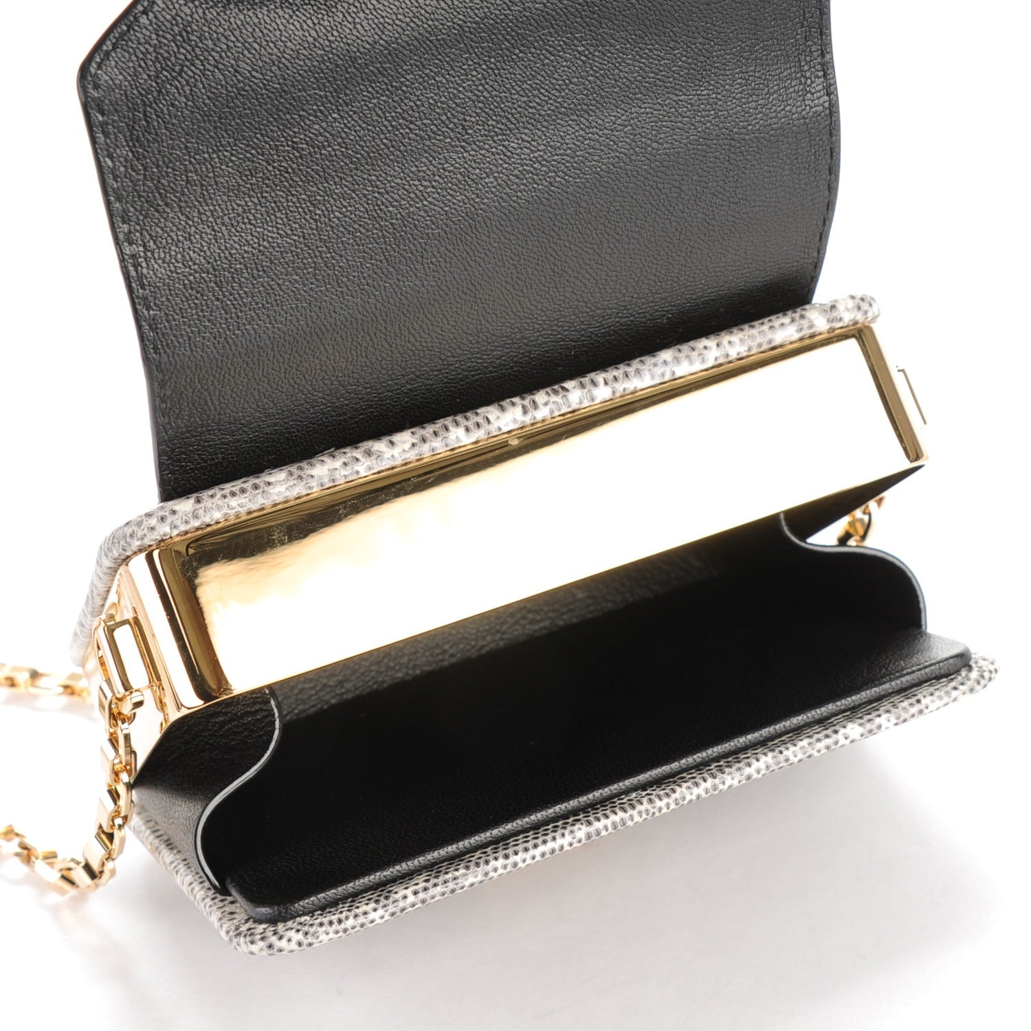 Louis Vuitton Alligator Lizard Minaudiere Coffre Black 5 of 7