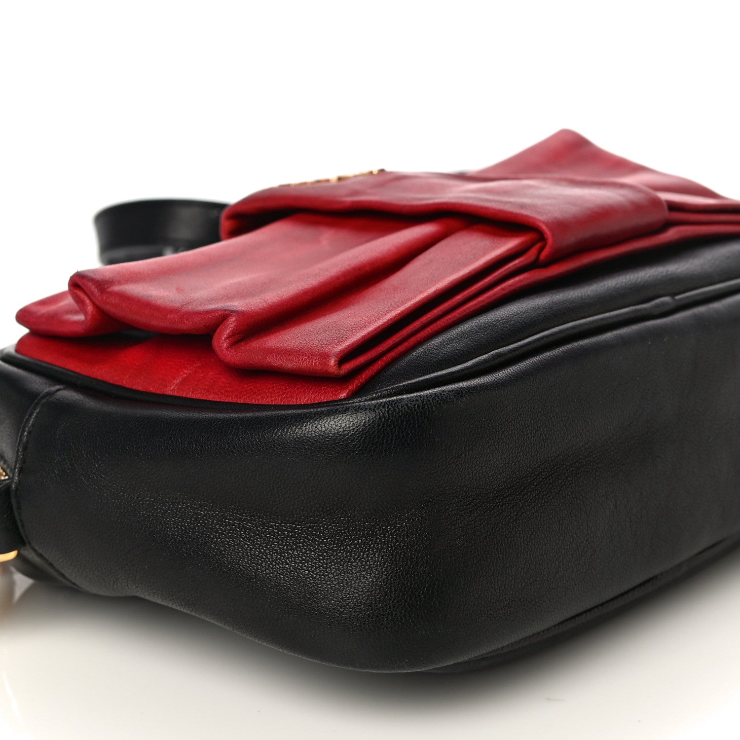 Prada Nappa Fiocco Bow Crossbody Clutch Black Fuoco 9 of 16