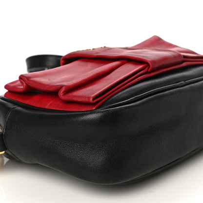 Prada Nappa Fiocco Bow Crossbody Clutch Black Fuoco 9 of 16