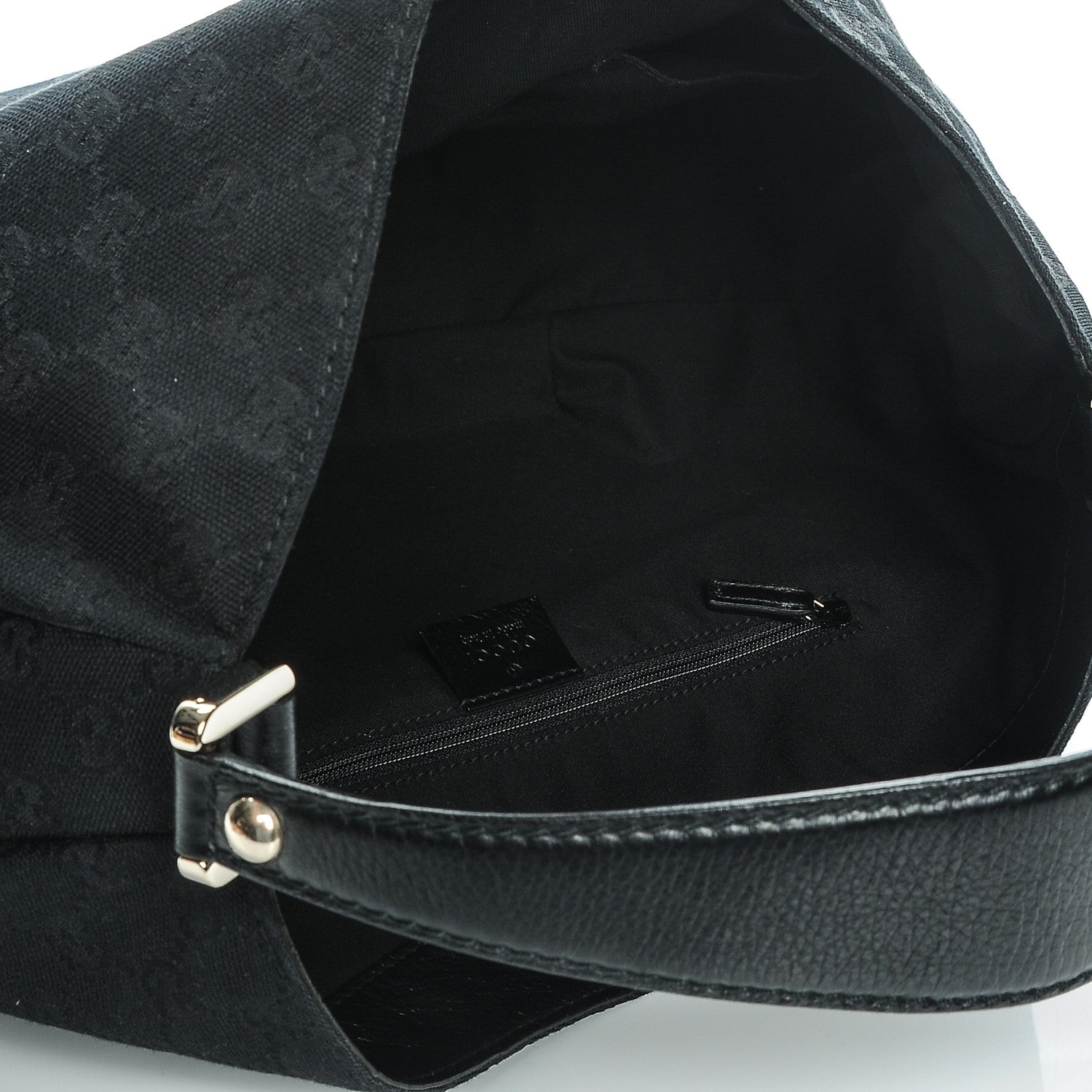 Gucci Monogram Large New Ladies Web Hobo Black 5 of 7