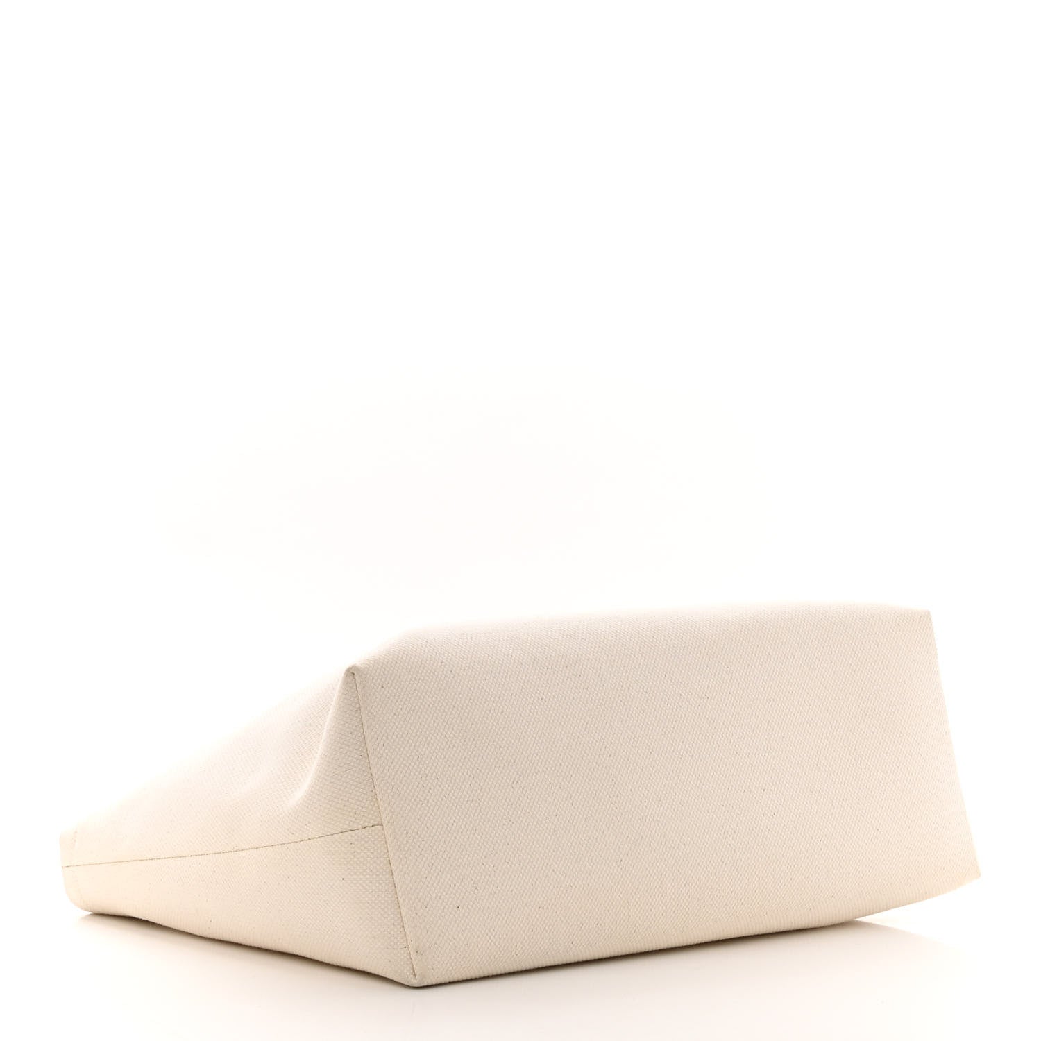 Celine Canvas Calfskin Horizontal Cabas Natural Tan 4 of 19