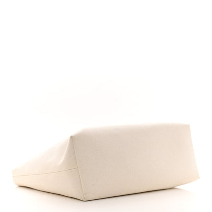 Celine Canvas Calfskin Horizontal Cabas Natural Tan 4 of 19