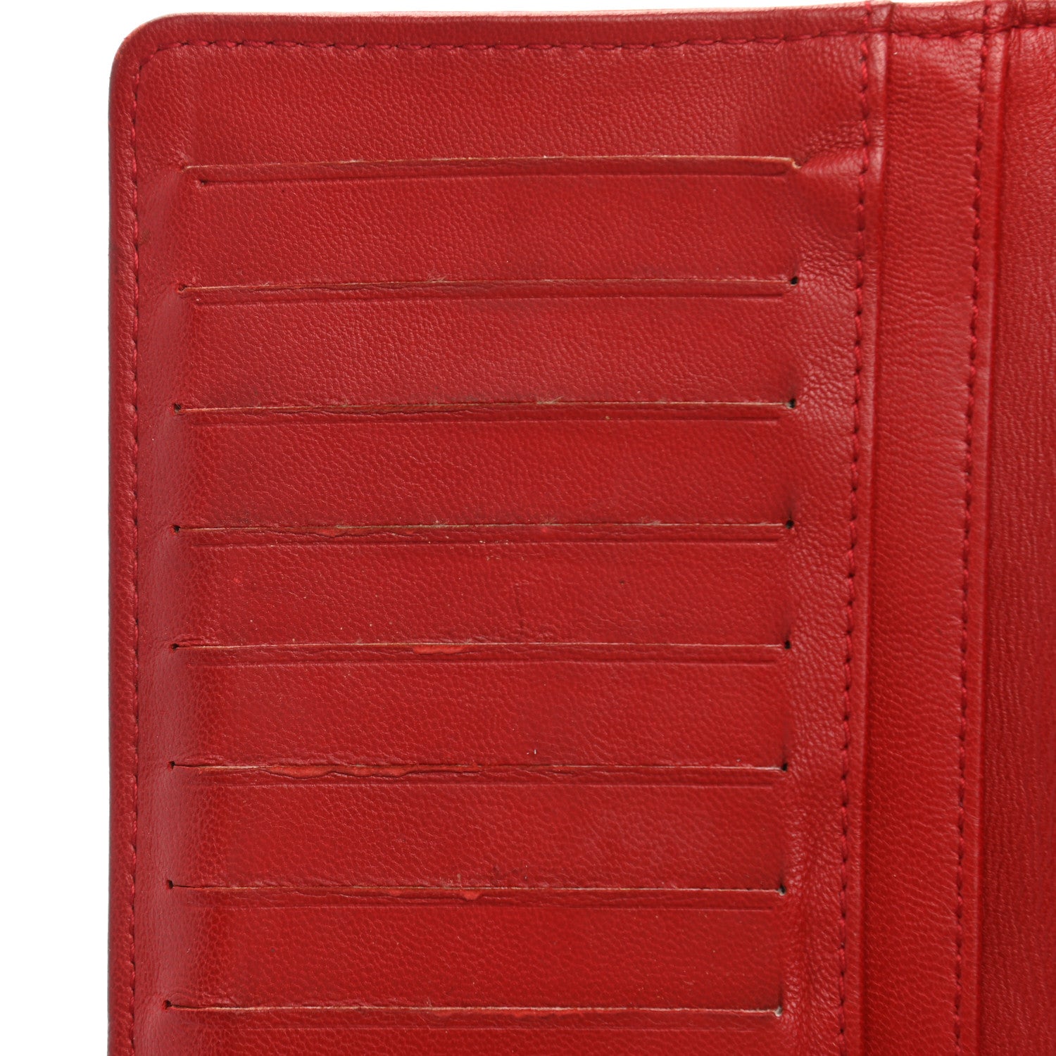 Chanel Lambskin Quilted Boy Yen Wallet Red 12 of 12