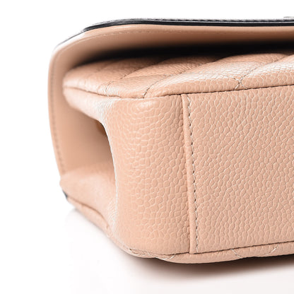 Chanel Caviar Quilted Small CC Filigree Flap Beige Black 8 of 10