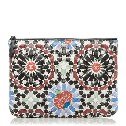 Chanel Glazed Lambskin Quilted Medium Paris Dubai Cosmetic Case Multicolor 1 of 7