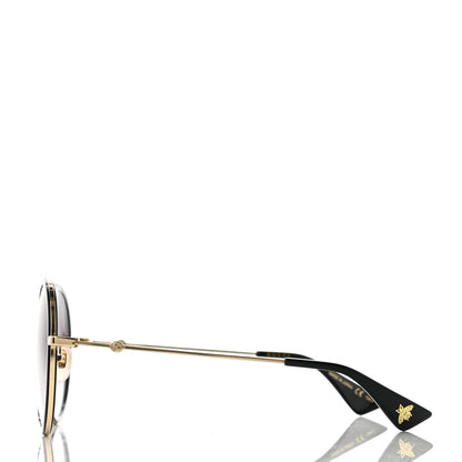Gucci Acetate Round Frame GG0061S Sunglasses Black 3 of 7