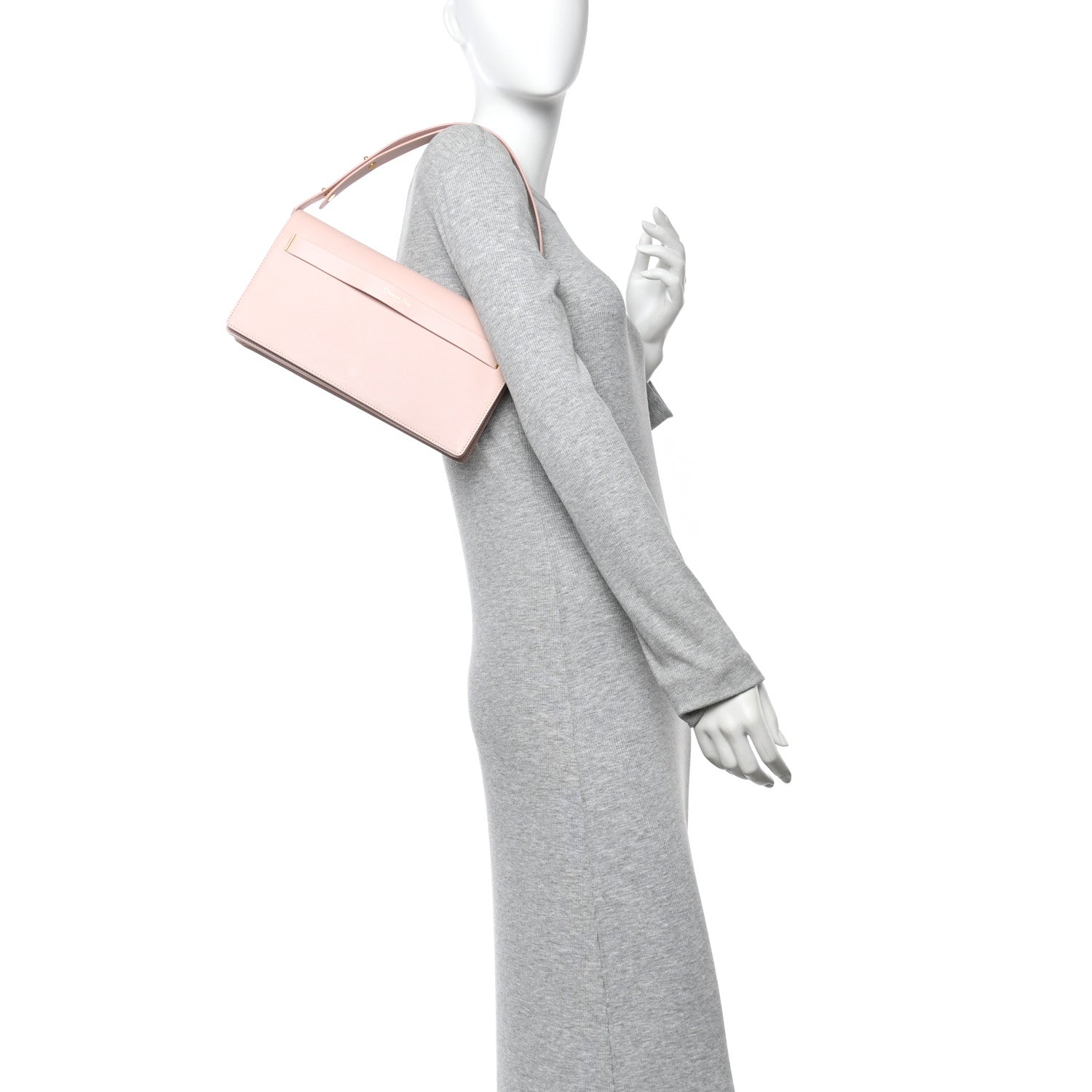 Christian Dior Calfskin Shoulder Bag Light Pink 2 of 12