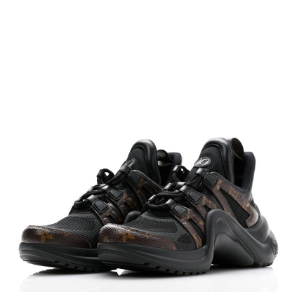 Louis Vuitton Calfskin Patent Monogram LV Archlight Sneakers 37 Black 3 of 8