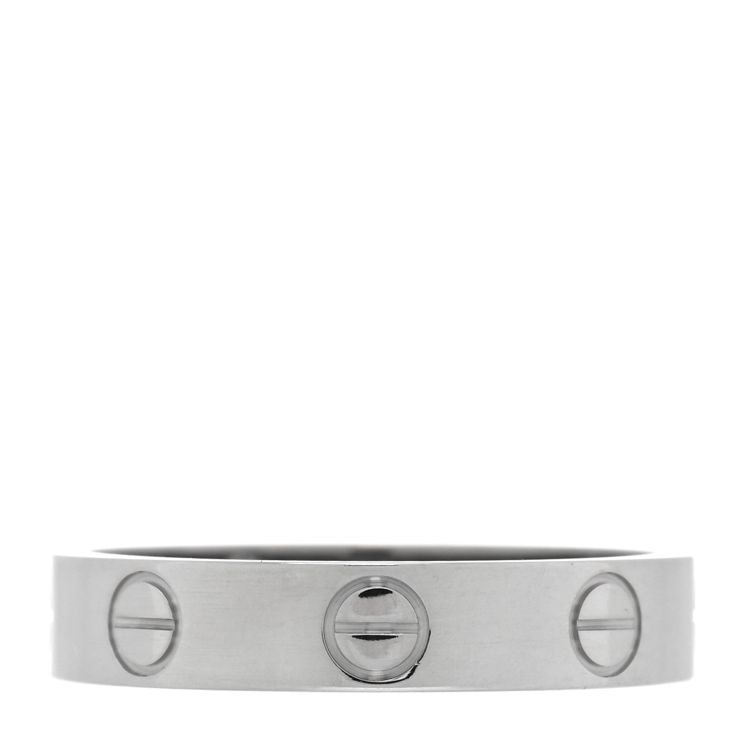 Cartier 18K White Gold 3.5mm LOVE Wedding Band Ring 50 5.25 1 of 4