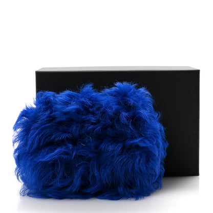 Chanel Shearling Lambskin CC Hook Card Holder Blue 9 of 9