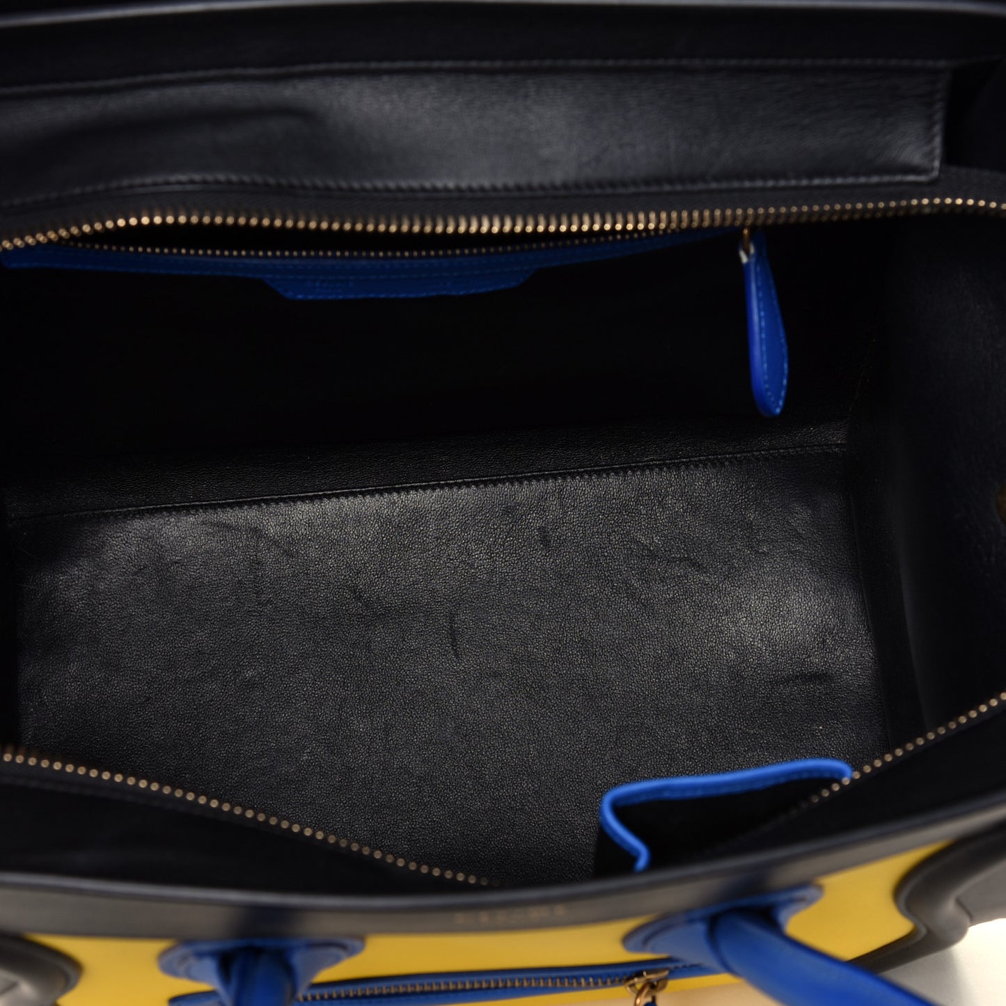 Smooth Calfskin Mini Tri-Color Luggage Sunflower