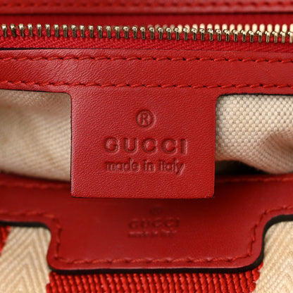 Gucci Monogram Vintage Web Medium Boston Red 6 of 14