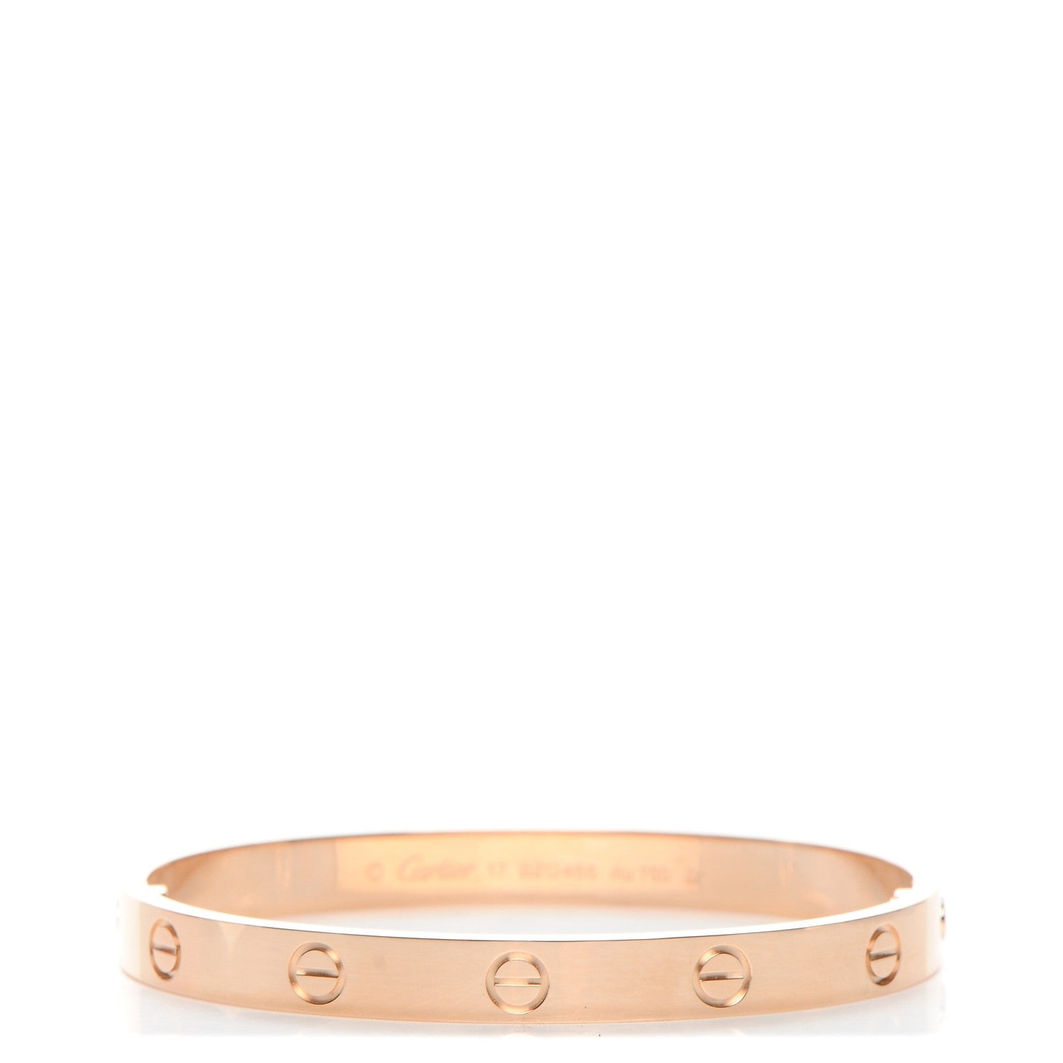 Cartier 18K Pink Gold LOVE Bracelet 17 1 of 8
