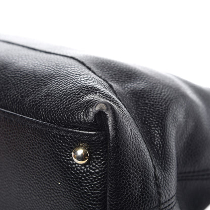 Chanel Caviar CC Wood Chain Hobo Black 12 of 13