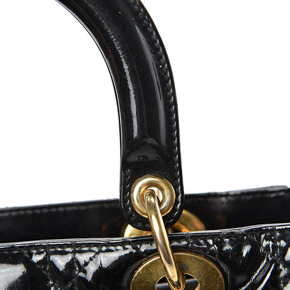 Christian Dior Patent Cannage Medium Lady Dior Black 14 of 18
