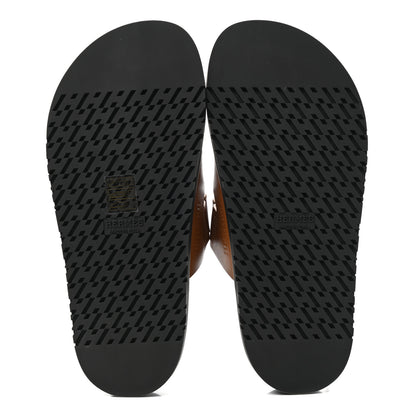 Hermes Calfskin Womens Chypre Sandals 37 Naturel 5 of 8