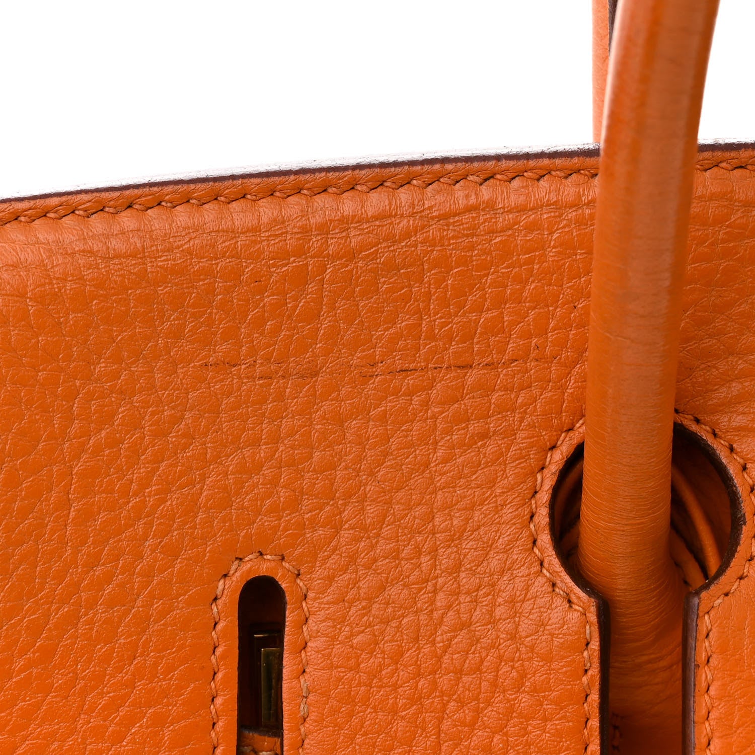Hermes Taurillon Clemence Birkin 35 Orange 15 of 15