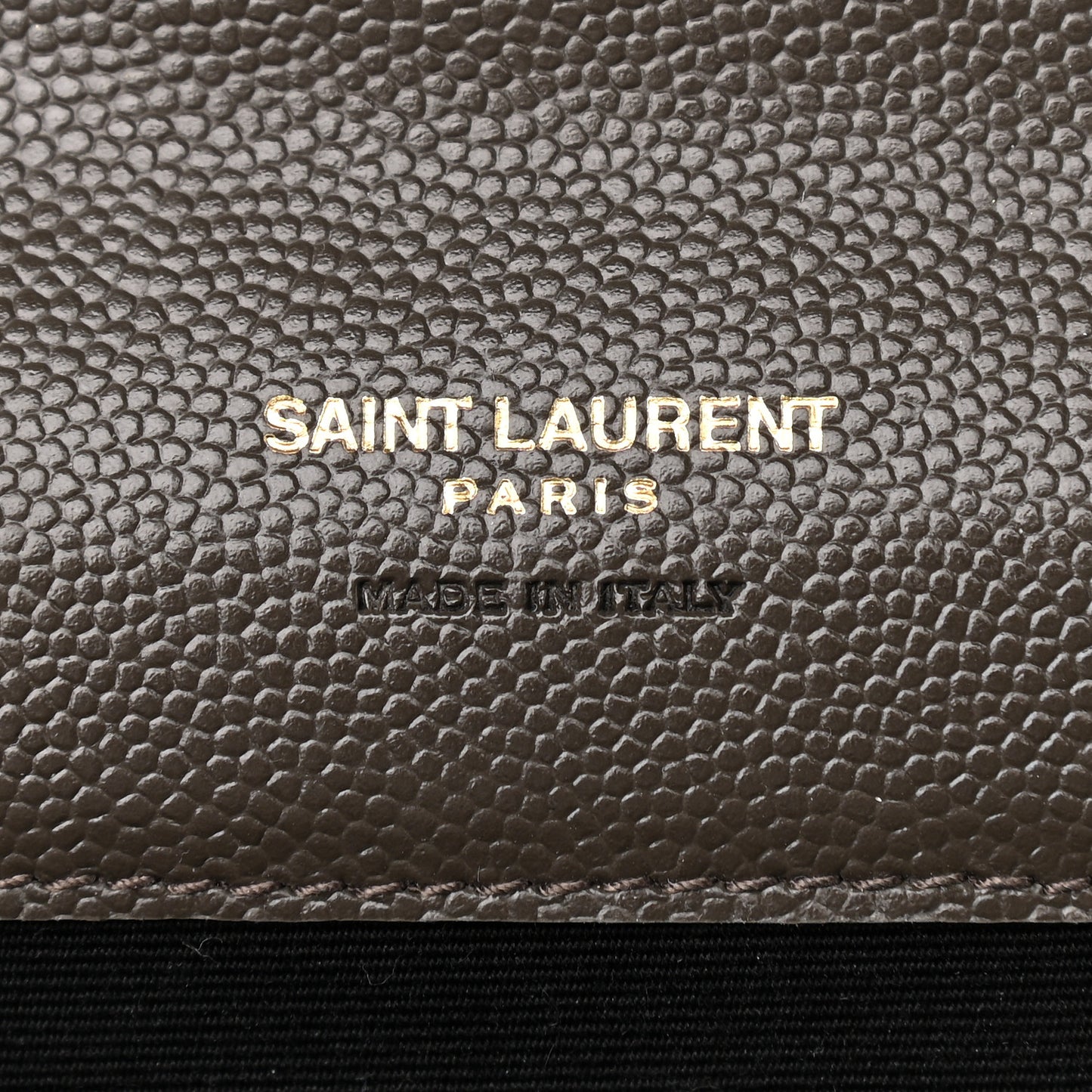 Grain De Poudre Matelasse Chevron Monogram Envelope Clutch Earth