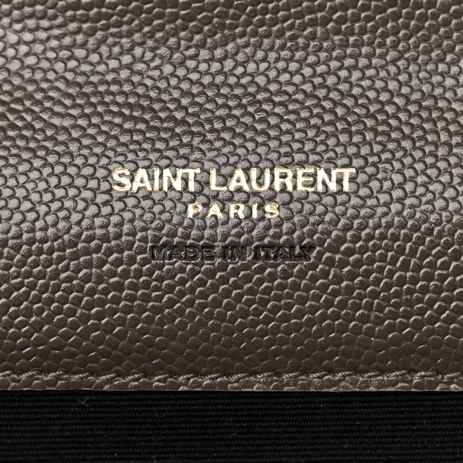 Saint Laurent Grain De Poudre Matelasse Chevron Monogram Envelope Clutch Earth 6 of 9