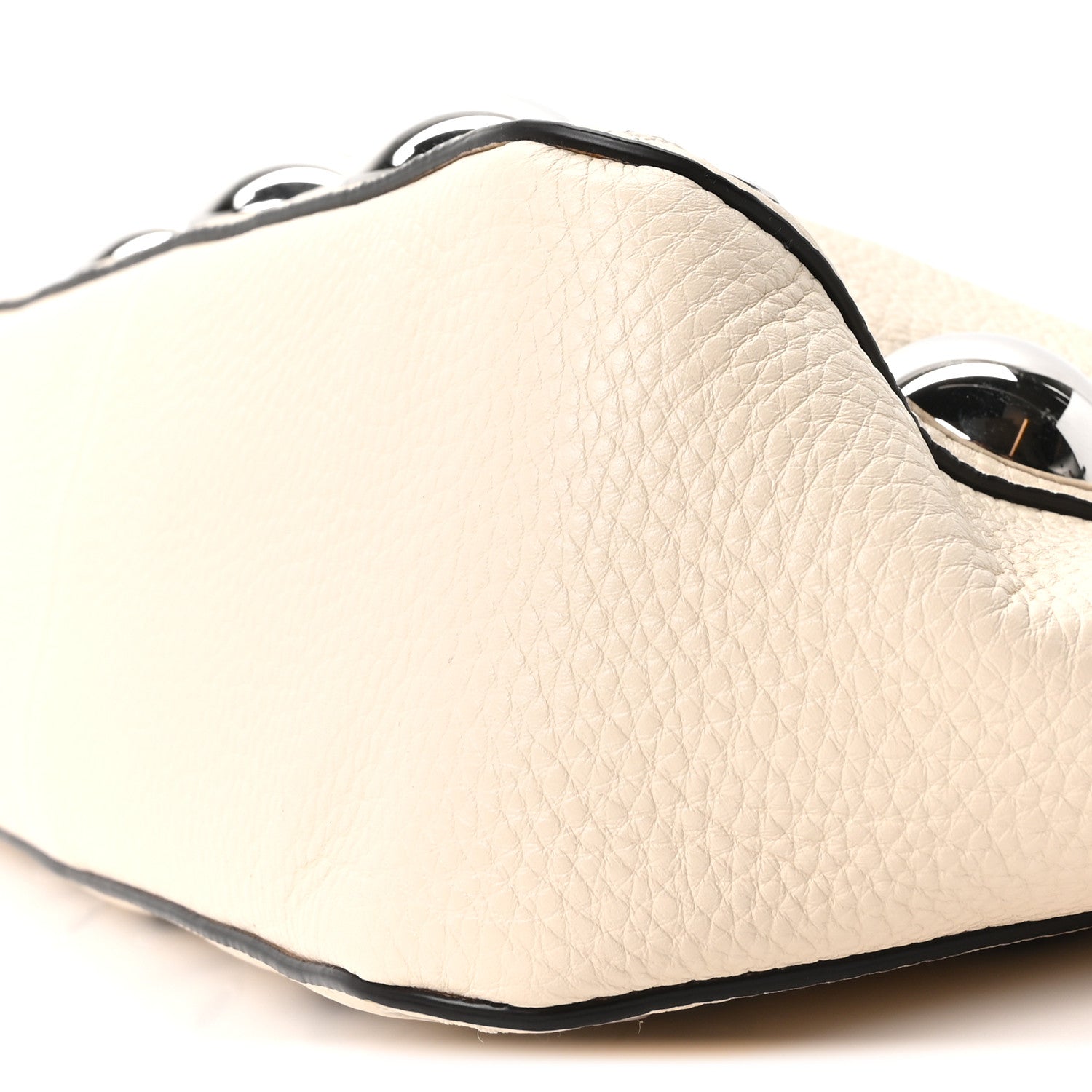 Valentino Garavani Grainy Calfskin Studded Small Nellcote Shopping Tote White 9 of 9