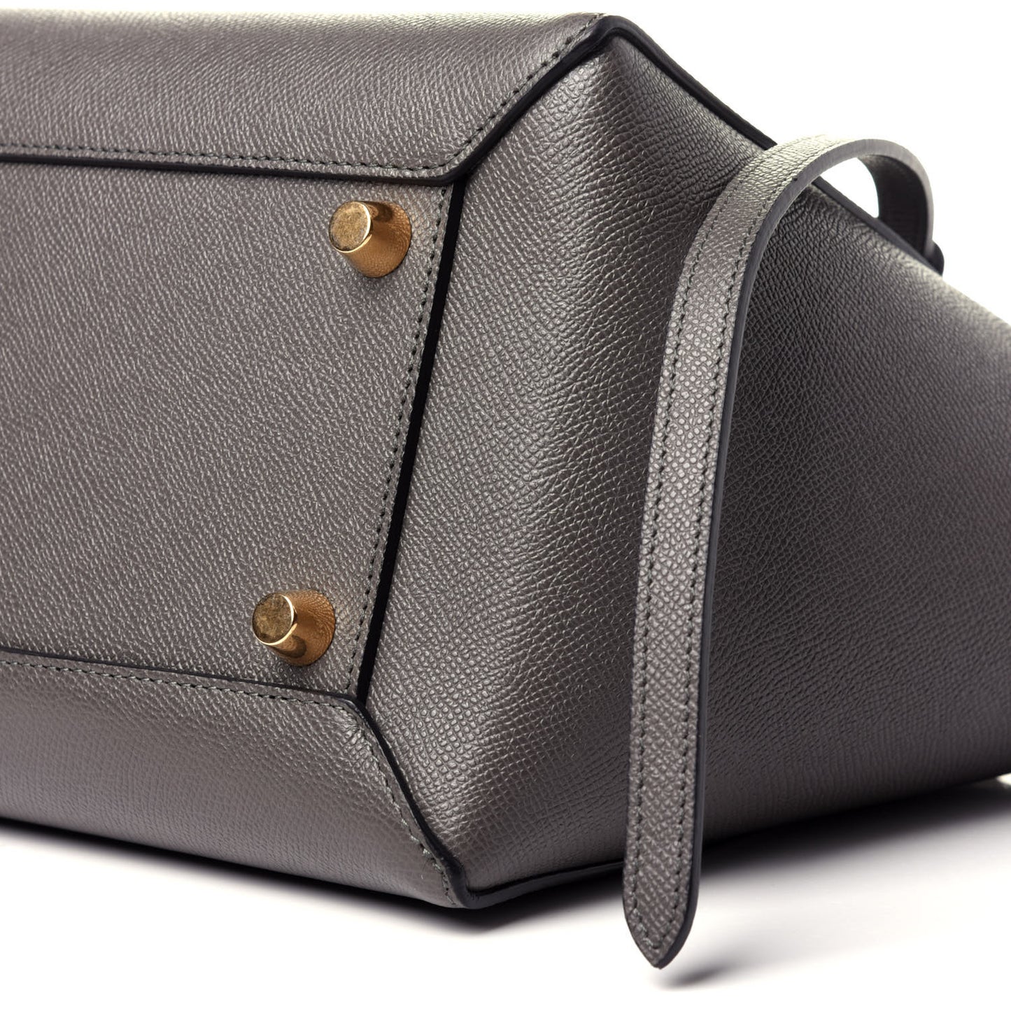 Grained Calfskin Mini Belt Bag Grey