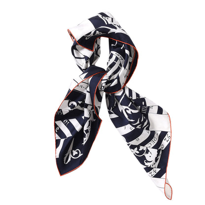 Hermes Silk Carre Astrologie Nouvelle Tattoo Scarf 90 Marine White 3 of 6